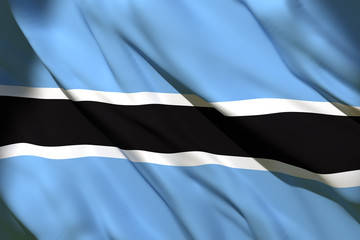 3d rendering of Botswana flag