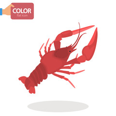 Cancer Beer Snack color vector icon. Flat design