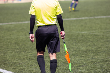 arbiter assistant soccer referee  football