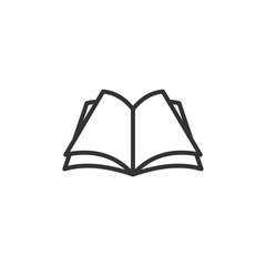 Book line icon vector illustration on white background. smart learning education book shop store vector logo design template