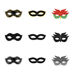Vector design of luxury and celebration sign. Set of luxury and hide  vector icon for stock.