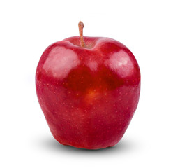 Fototapeta na wymiar Fresh red apple isolated on white background. full depth of field