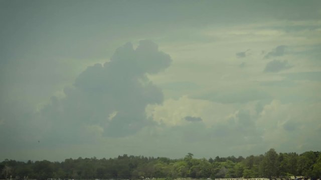 Sky with clouds like Godchilla