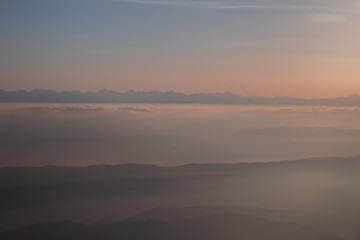 Obraz premium Kazbek Mountain landscape in the Georgia