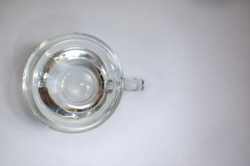 Transparent glass cup with water 5