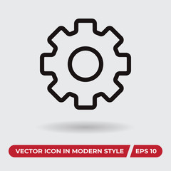 Configuration vector icon in modern style for web site and mobile app