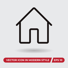 Home vector icon in modern style for web site and mobile app