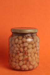 jar of dried dried beans