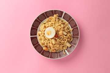 Fideua dish Spanish typical food composed of pasta, fish and seafood