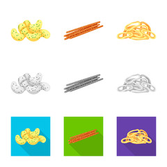 Vector design of Oktoberfest and bar symbol. Collection of Oktoberfest and cooking stock symbol for web.