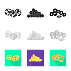 Vector illustration of Oktoberfest and bar symbol. Set of Oktoberfest and cooking stock vector illustration.