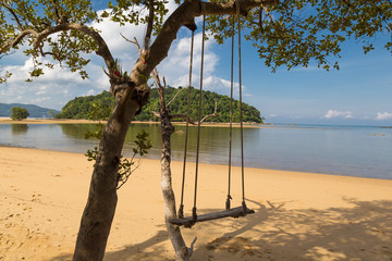 Thailand beach at the summer hot day 