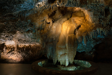 inside Lipa Cave near Cetinje in Montenegro