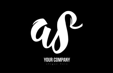 joined as a s alphabet letter logo icon design black and white