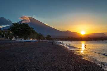 Gunung Agung from Amed Beach at sunset © Stephan Goldmann