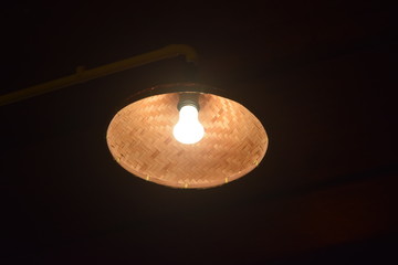 Lamp hanging on the ceiling