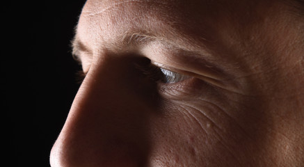 Fototapeta premium detail of the face of a man in his early thirties