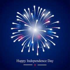 Happy Independence Day greeting card. Vector illustration