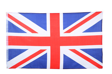 British flag isolated on white background