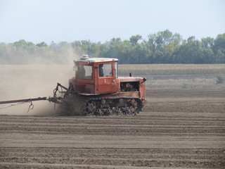 Fototapeta premium Red tractor