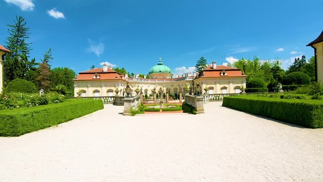 Buchlovice castle was built 1707 in style of Italian baroque, probably by Domenico Martinelli. Buchlovice castle is situated about 10 km to the west of Uherske Hradiste in south-east Moravia, Czech