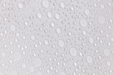 A bubbly texture overlay, round white bubbles of different shapes.