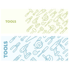 Pattern with construction tools icons - tools kit banner