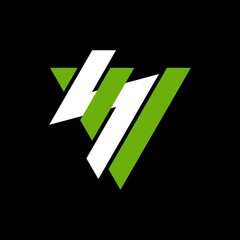 triangle typography vs vector logo