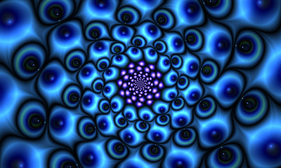 Fractal mandala, colorful fantasy flower. Vector abstract artwork.