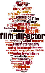 Obraz premium Film director word cloud
