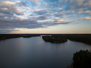 Above the lake