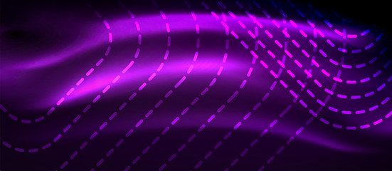 Glowing shiny neon squares abstract background, techno modern template