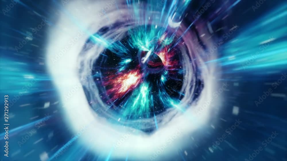 Canvas Prints seamless travel through a wormhole through time and space filled with millions of stars and nebulae.