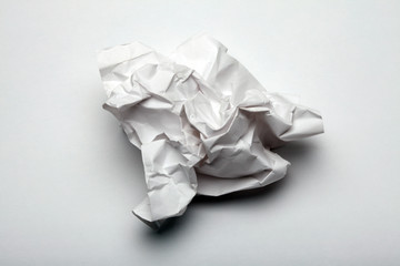 Crumpled sheet of paper.