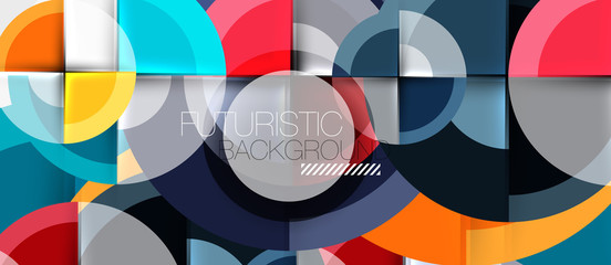 Fototapeta premium Circular geometrical design template