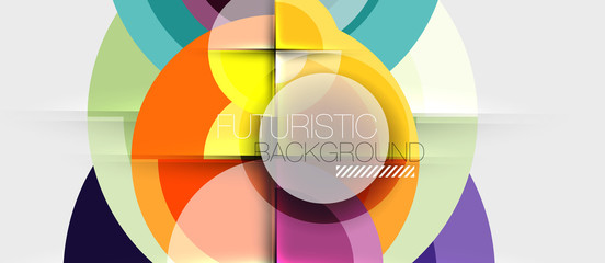 Fototapeta premium Geometric design abstract background - circles
