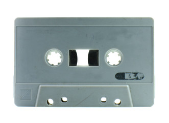 old cassette isolated on white background