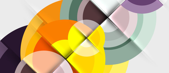Fototapeta premium Geometric design abstract background - circles
