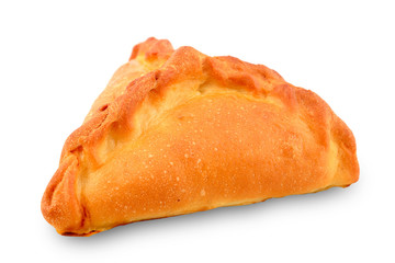 Delicious samosa on white background