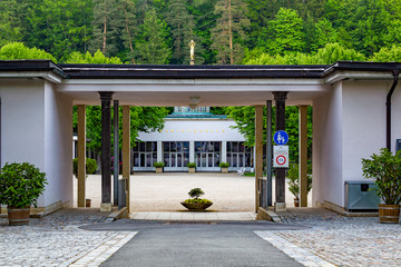 Eingang zum Kurpark Bad Elster