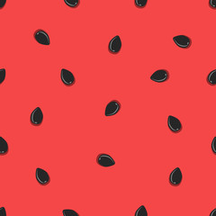 Juicy fruit of watermelon pulp with seeds seamless pattern for a creative print on summer fabric background