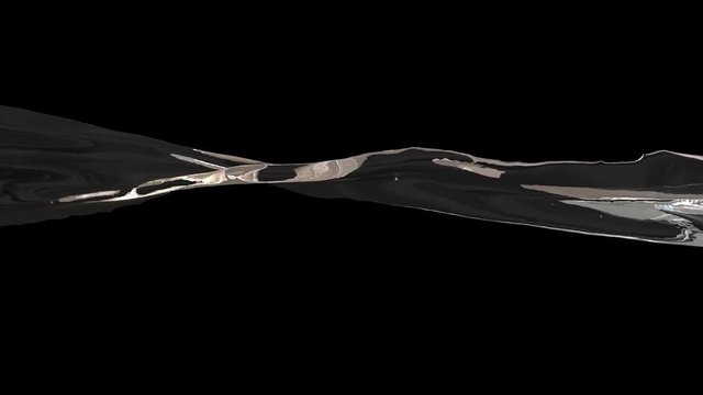 3D animation of a water flow with alpha layer