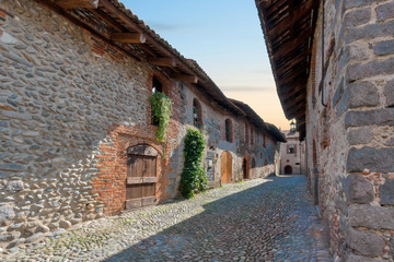 Fototapeta na wymiar Ancient medieval village on the Italian hills