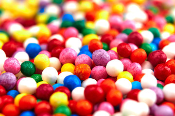 Fototapeta na wymiar Colorful bright background, multi-colored balls. Sweet nice background candy.