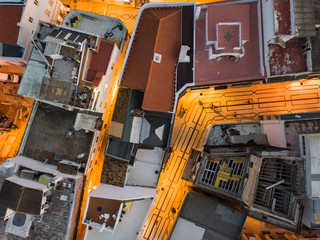 Olhao with two market buildings by Ria Formosa, Algarve, Portugal