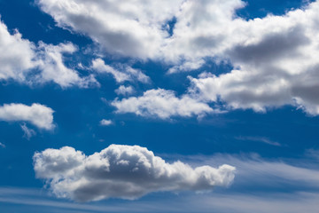 Abstract blue sky background with clouds