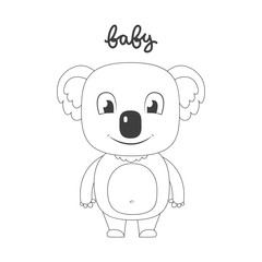 Vector illustration of cartoon Koala.