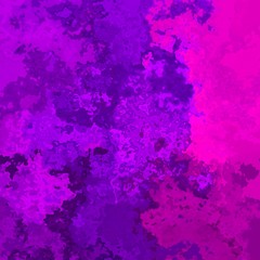 Obraz premium abstract stained pattern texture square background hot pink fuchsia magenta purple violet color - modern painting art - watercolor splotch effect