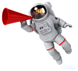 Fun astronaut - 3D Illustration