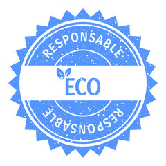 Eco Responsable grunge stamp vector design. Eco Responsable grunge stamp illustration.